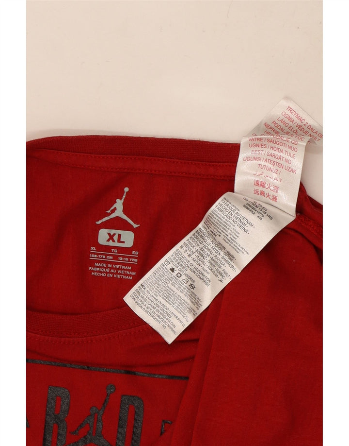 Tricou grafic Băieți JORDAN Top 13-14 Ani XL Bumbac Roșu