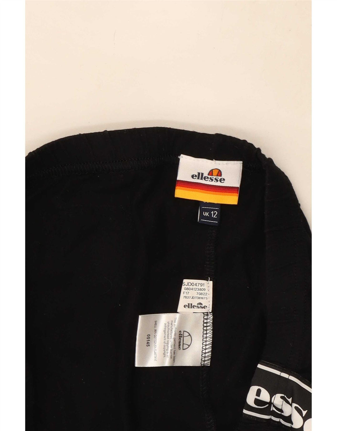 Leggings cu grafic pentru femei Ellesse UK 12, bumbac mediu negru