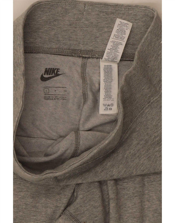 Leggings grafic Nike pentru femei UK 8 Small Gri Bumbac
