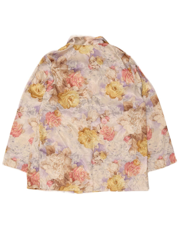 Cămașă cu mânecă lungă pentru femei Vintage IT 48 XL Multicolor Floral