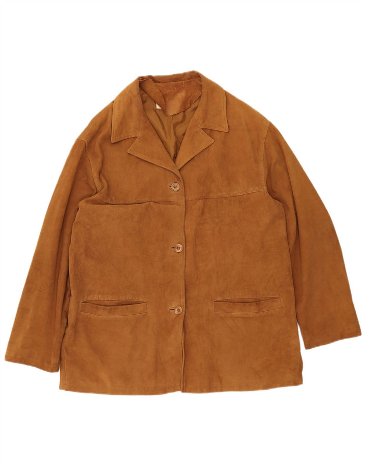 MASTERPELLE Jachetă de piele intoarsa pentru femei IT 48 XL maro