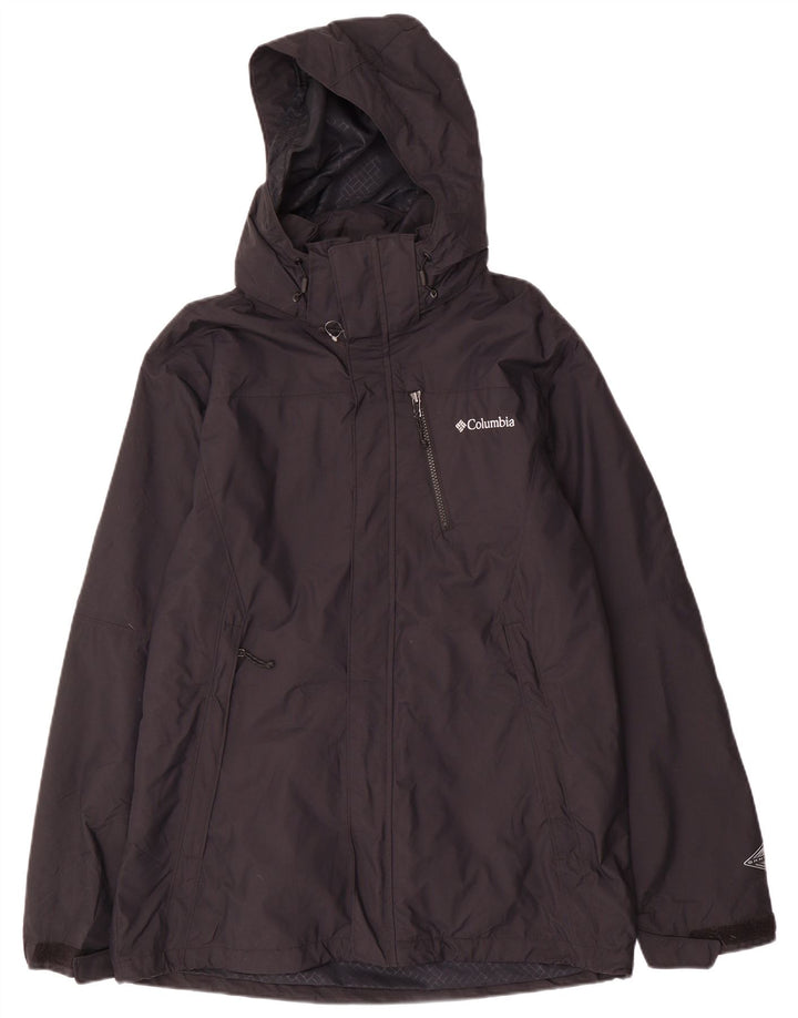 Jachetă de vânt cu glugă pentru bărbați COLUMBIA Omni-Tech UK 38, mediu negru, nailon