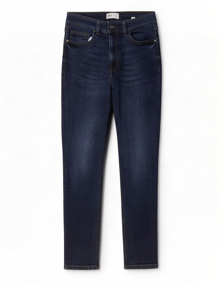 Blugi slim pentru femei Zara Mediu L28 L27 Bumbac Albastru