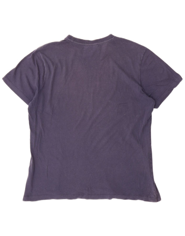 Tricou grafic pentru bărbați Kappa Top mare din bumbac bleumarin