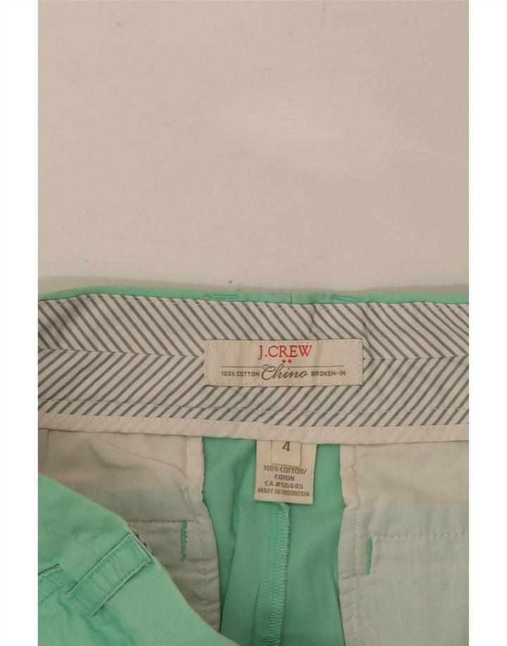 J. CREW Womens Brooklyn Chino Shorts Small W30 Green Cotton Vintage J. Crew and Second-Hand J. Crew from Messina Hembry 