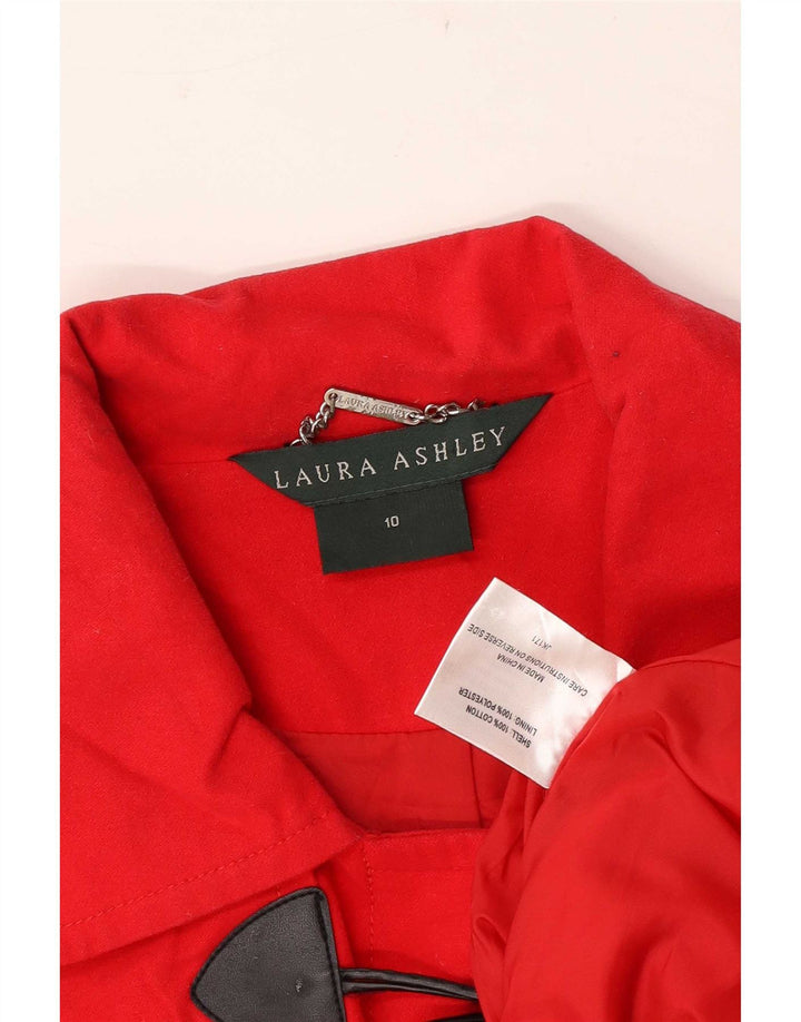 Jachetă duffle pentru femei Laura Ashley UK 10 mic bumbac roșu