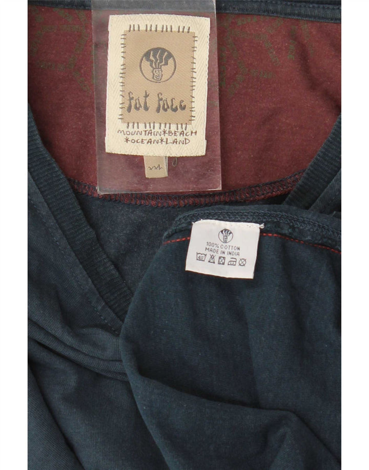Fat Face pentru bărbați Top grafic cu mânecă lungă 2XL, bumbac bleumarin
