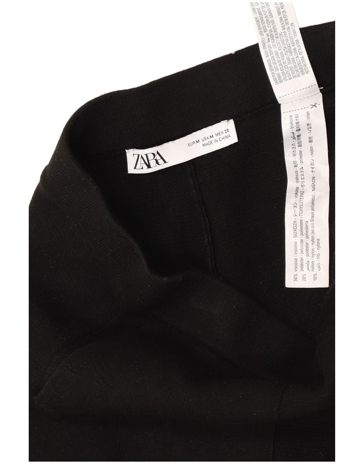 Pantaloni tăiați pentru femei Zara Mediu L28 L24 Viscoză neagră