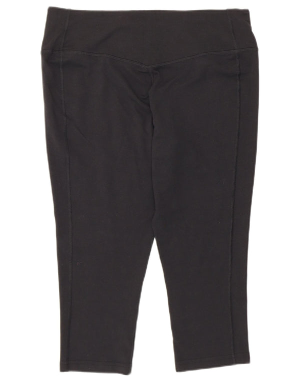 Leggings capri Nike Dri Fit pentru femei UK 14, mare, negru, bumbac