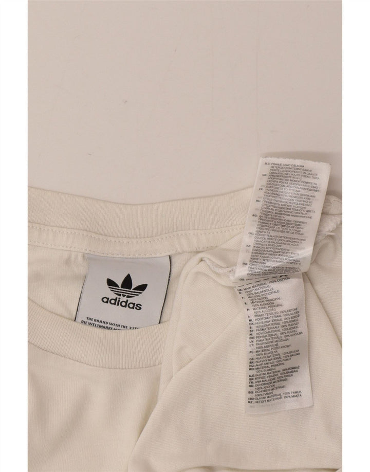 Tricou grafic pentru bărbați Adidas Top Medium White Bumbac