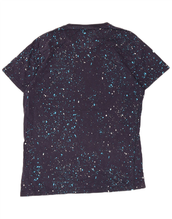 Tricou Superdry pentru bărbați Top mare, albastru bleumarin, bumbac cu pete