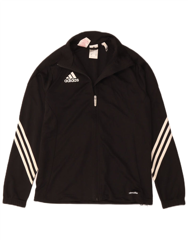 Adidas Boys Climalite Trening Top Jachetă 13-14 ani Poliester negru