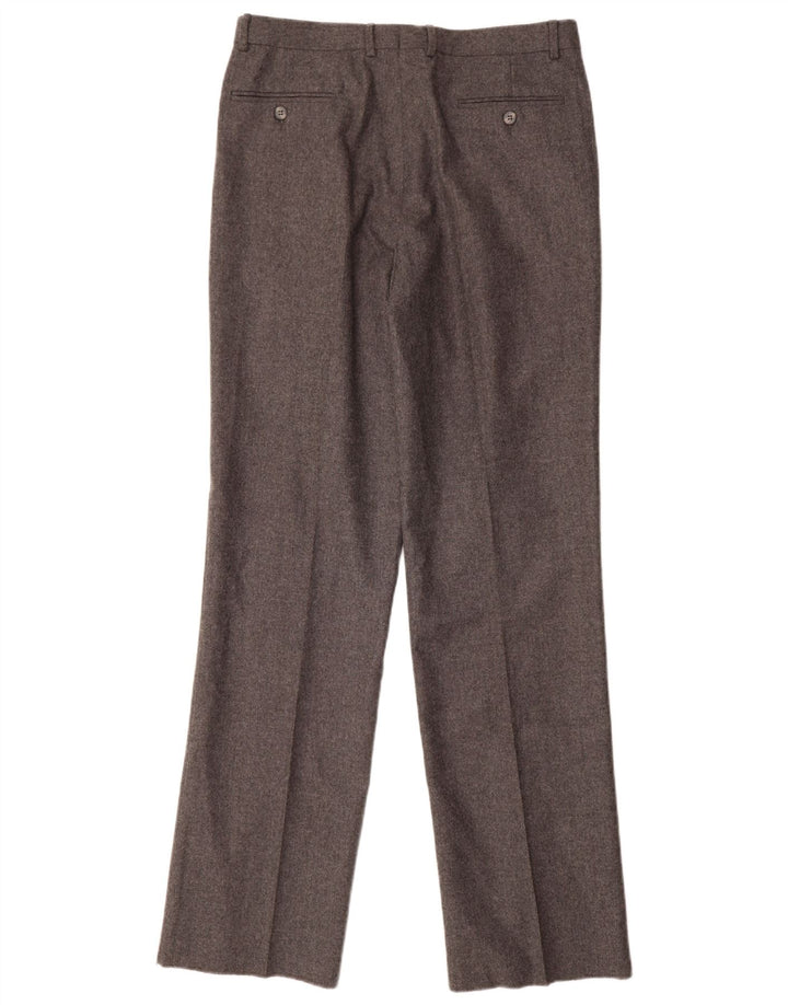 Marzotto Pantaloni de costum pentru bărbați IT 48 Medium L32 L34 Lână gri