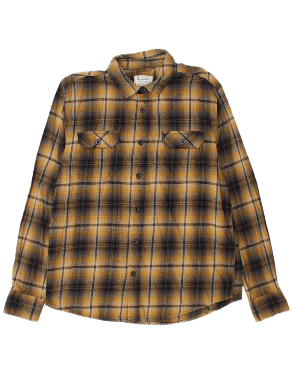 Cămașă de flanel pentru bărbați Mountain Warehouse, bumbac cu carouri galbene mari