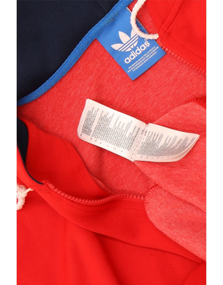 Pulover Adidas pentru bărbați, cu fermoar, XL poliester roșu