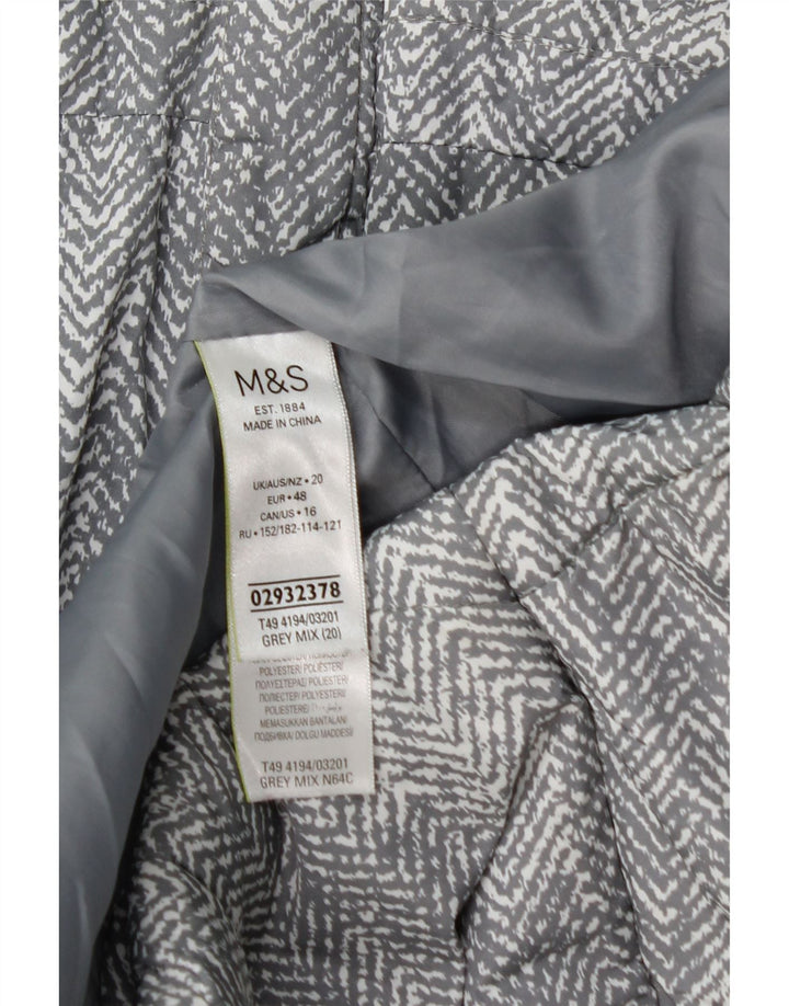 Jachetă căptușită pentru femei Marks & Spencer UK 20 2XL Gri din poliester în spinare