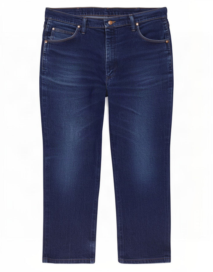 Blugi drepti pentru bărbați Wrangler W36 L26 Bumbac albastru