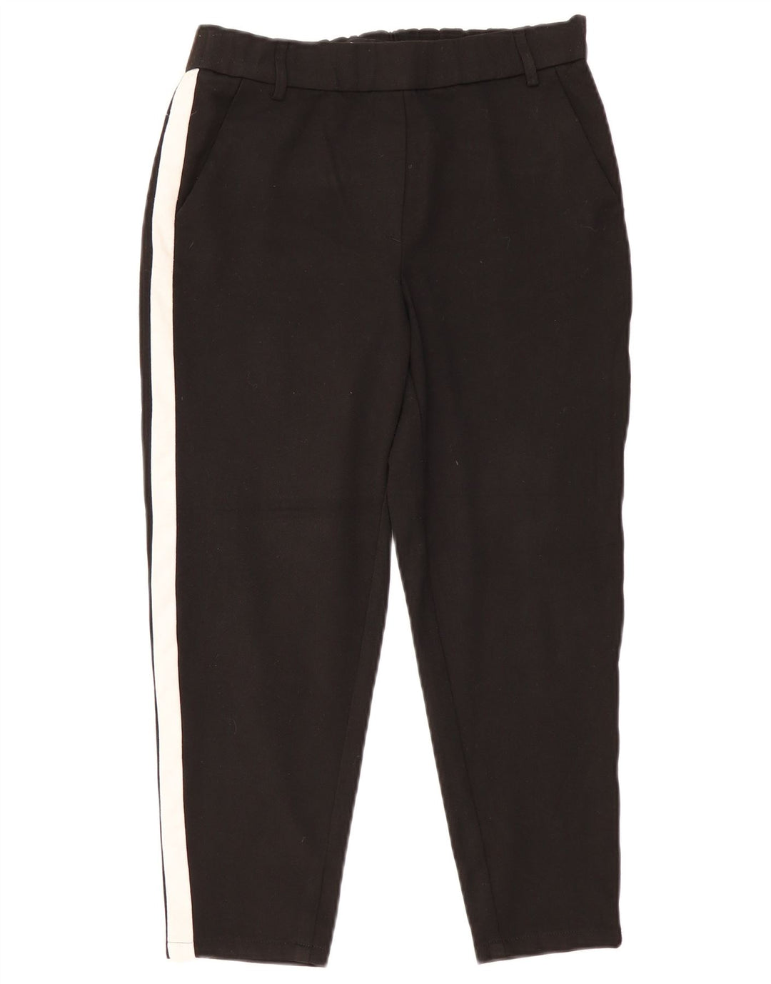 Pantaloni capri drepti pentru femei ZARA Mici W26 L22 Negri Colorblock