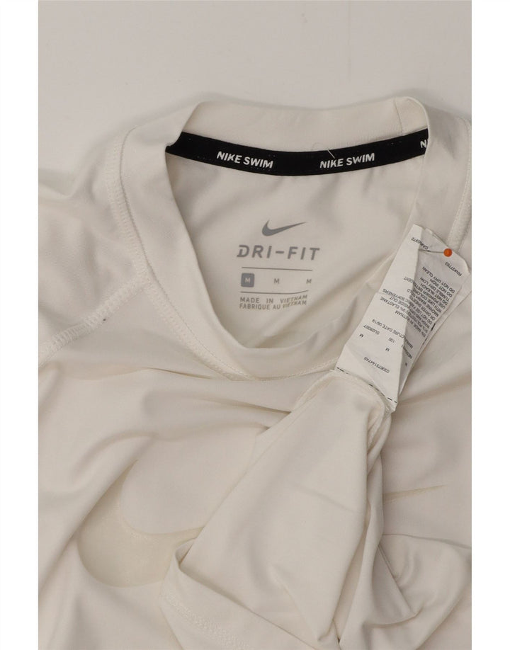 Tricou grafic NIKE Dri Fit pentru femei Top UK 12 Poliester alb mediu