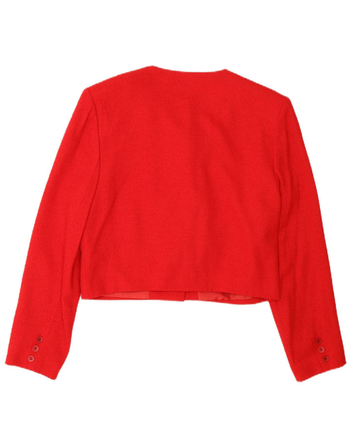 Jachetă Blazer Crop 4 Buttons pentru femei Pimkie EU 36 Small Red Viscose