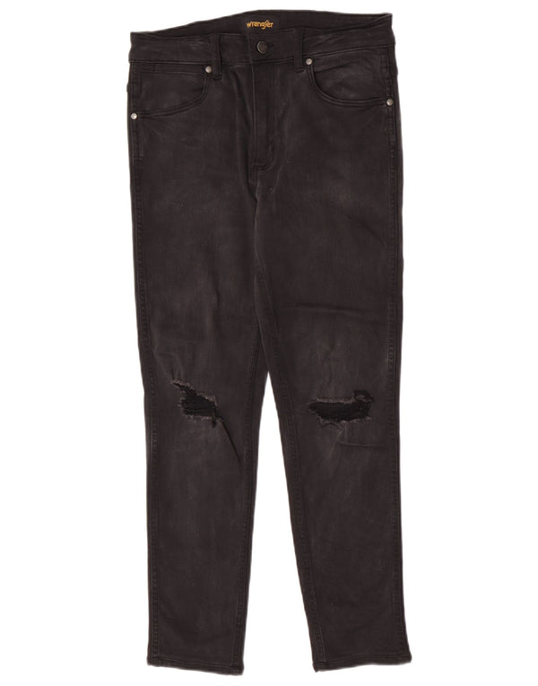 Blugi slim pentru femei Wrangler Distressed W30 L26 bumbac negru