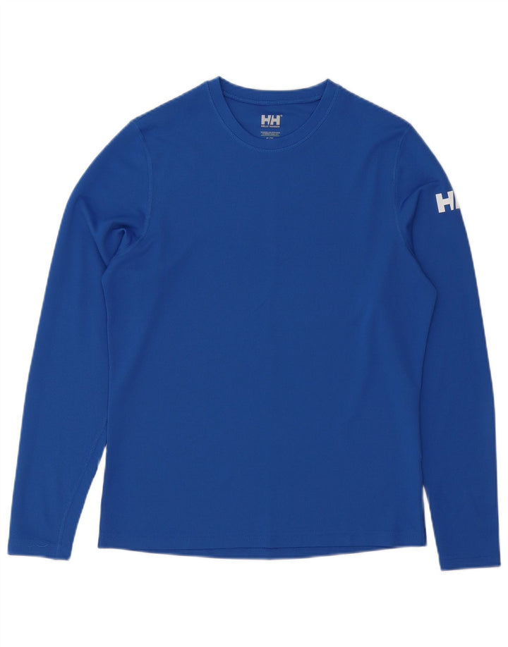 Helly Hansen Top pentru bărbați cu mânecă lungă din poliester albastru mic
