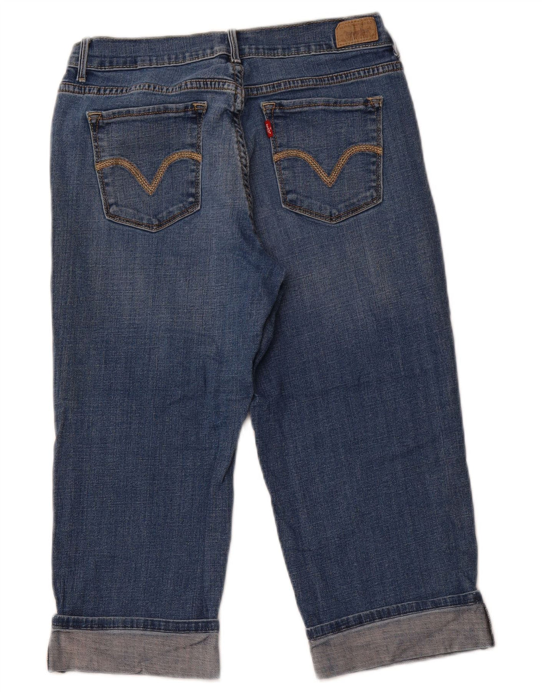 Blugi LEVI'S 515 Capri pentru femei US 8 Medium W28 L19 Bumbac albastru