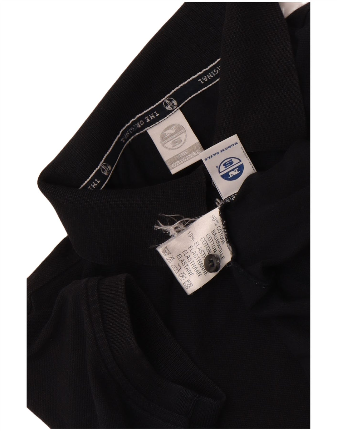 Tricou polo North Sails pentru femei UK 12, bumbac mediu negru