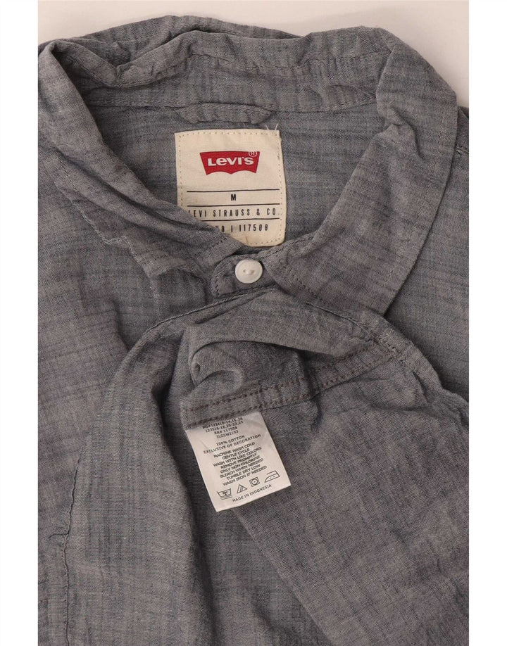 Cămașă cu mânecă scurtă Levi's pentru bărbați, bumbac cu pete gri mediu