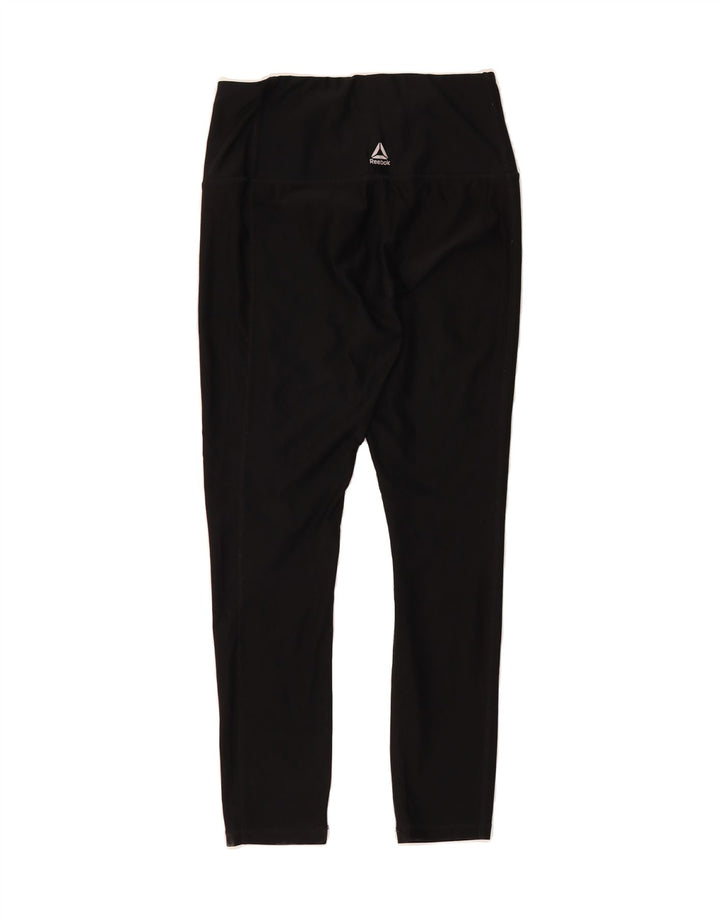 REEBOK Womens Leggings UK 8 Small  Black Vintage Reebok and Second-Hand Reebok from Messina Hembry 