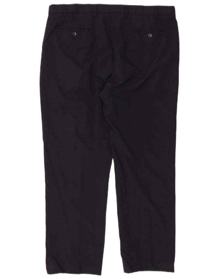 Pantaloni chino drepți pentru bărbați Marks & Spencer L42 L29 Poliester bleumarin