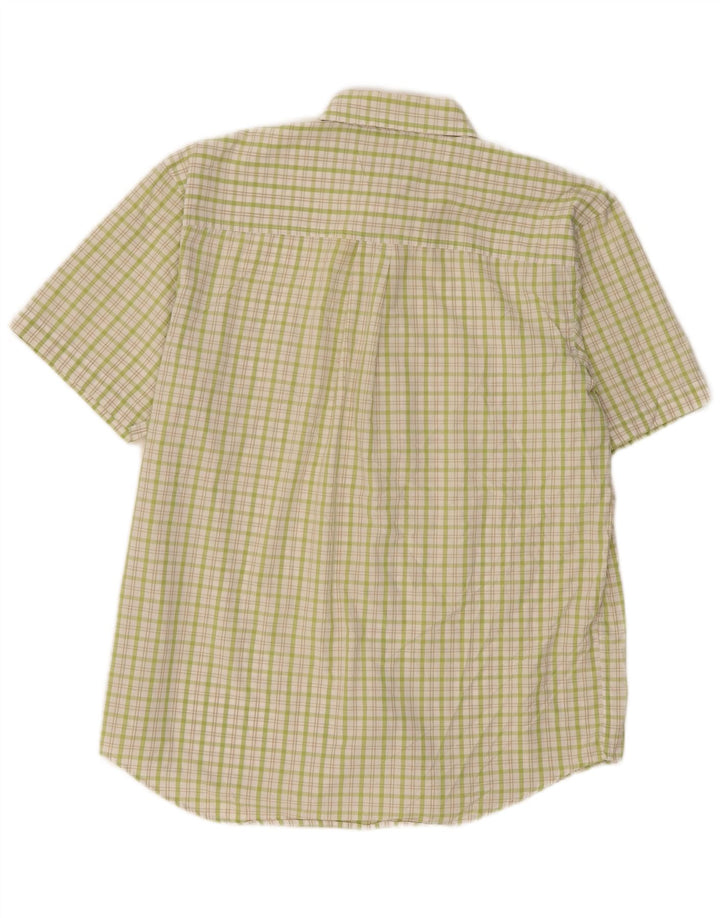 Cămașă Izod pentru bărbați, cu carouri, cu tăiere obișnuită, din bumbac cu carouri mari, verzi