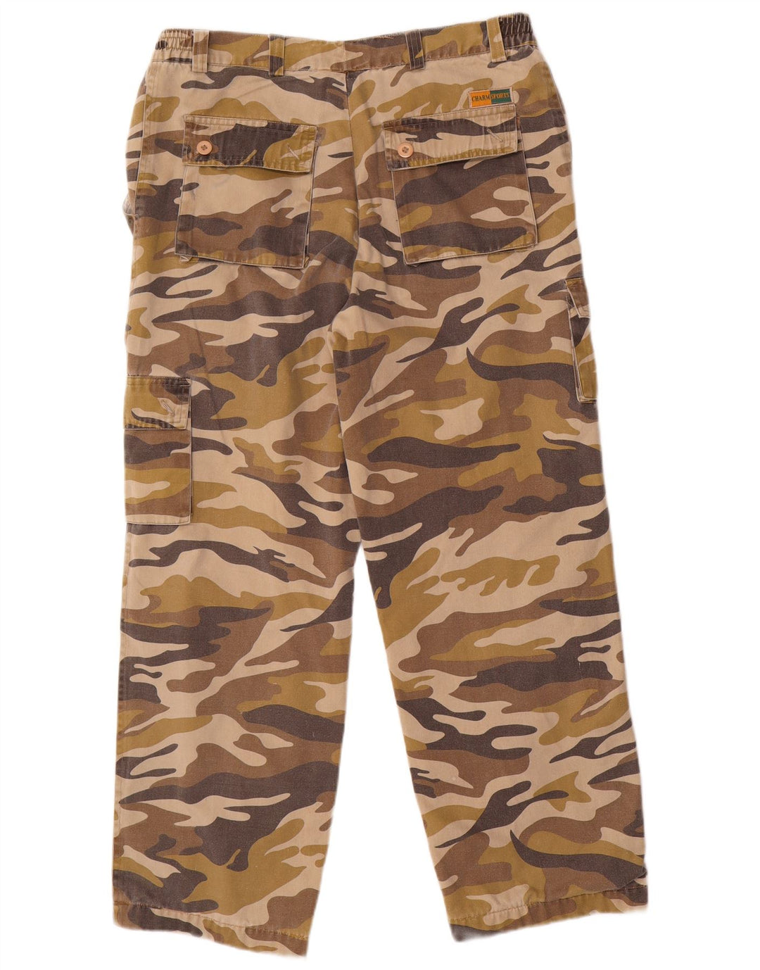 Pantaloni cargo drepți pentru bărbați VINTAGE L34 L28 bumbac camuflaj bej
