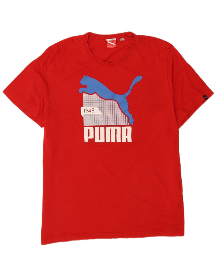 Tricou grafic Puma pentru bărbați Top 2XL bumbac roșu