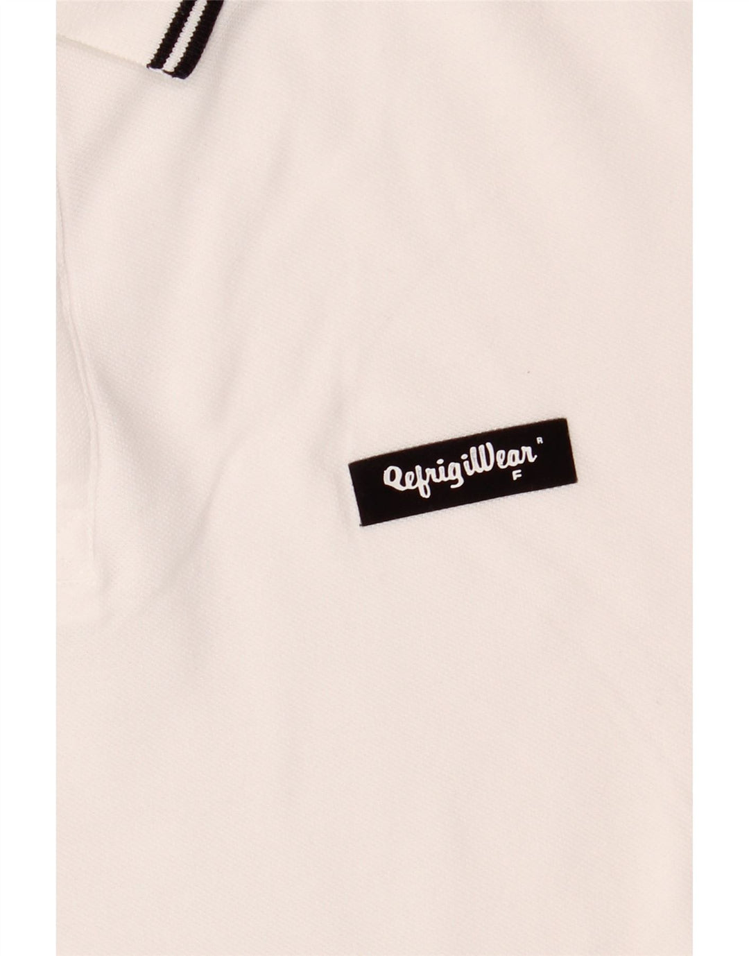 Tricou polo pentru bărbați Refrigiwear, bumbac alb mediu