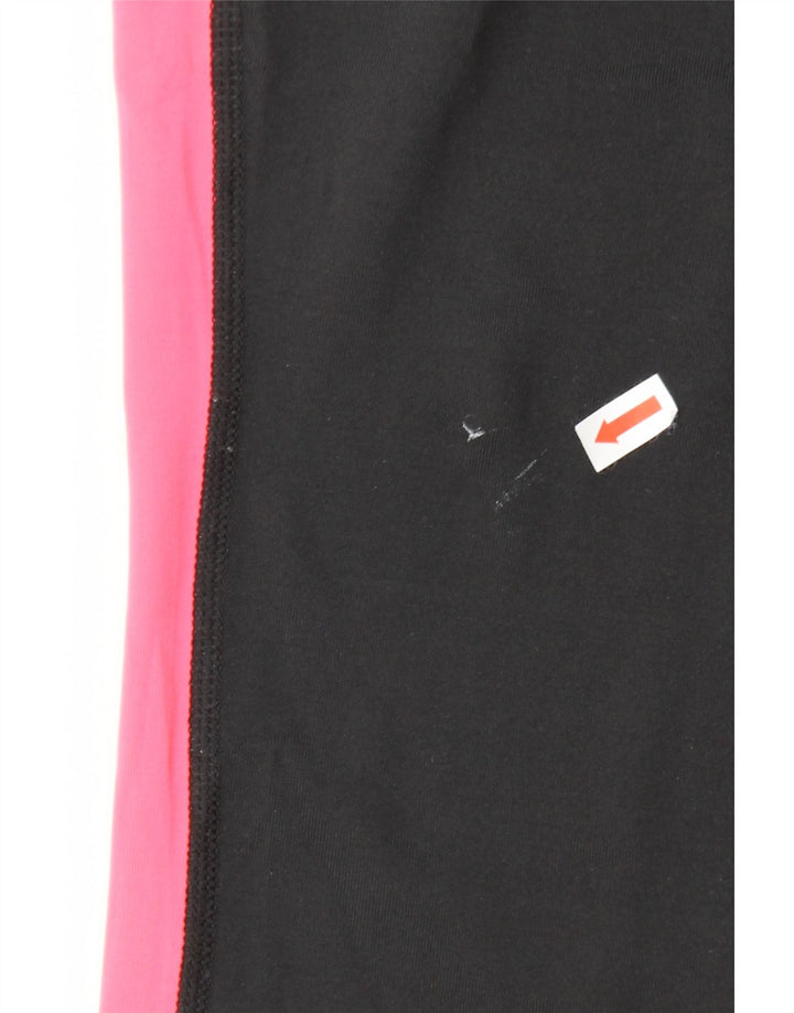 CHAMPION Womens Capri Leggings UK 8 Small  Black Colourblock Vintage Champion and Second-Hand Champion from Messina Hembry 