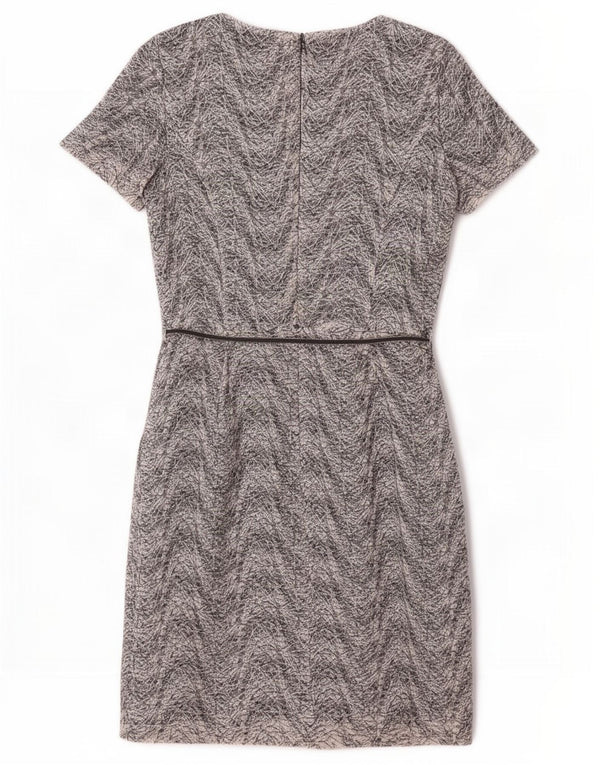 Esprit Womens Sheath Dress UK 8 Small Navy Blue Chevron Polyester