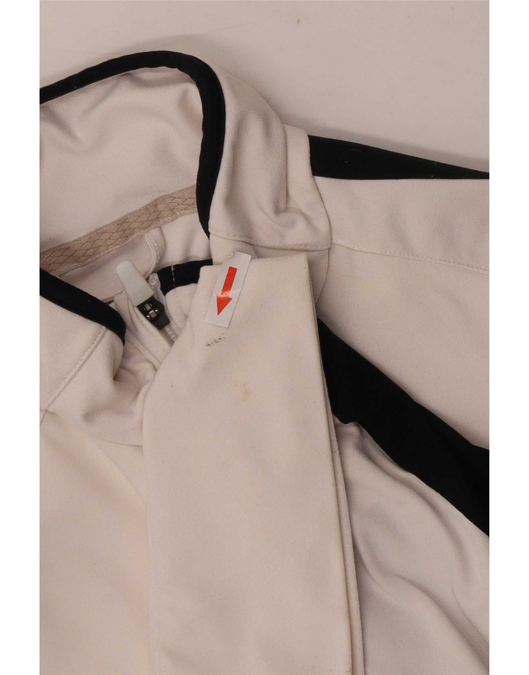 Jachetă de top pentru trening Nike Dri Fit pentru femei UK 12 Medium White Colorblock