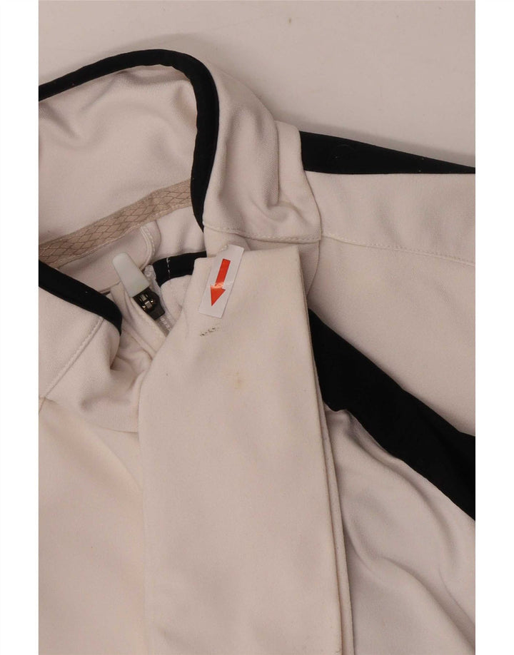 Jachetă de top pentru trening Nike Dri Fit pentru femei UK 12 Medium White Colorblock