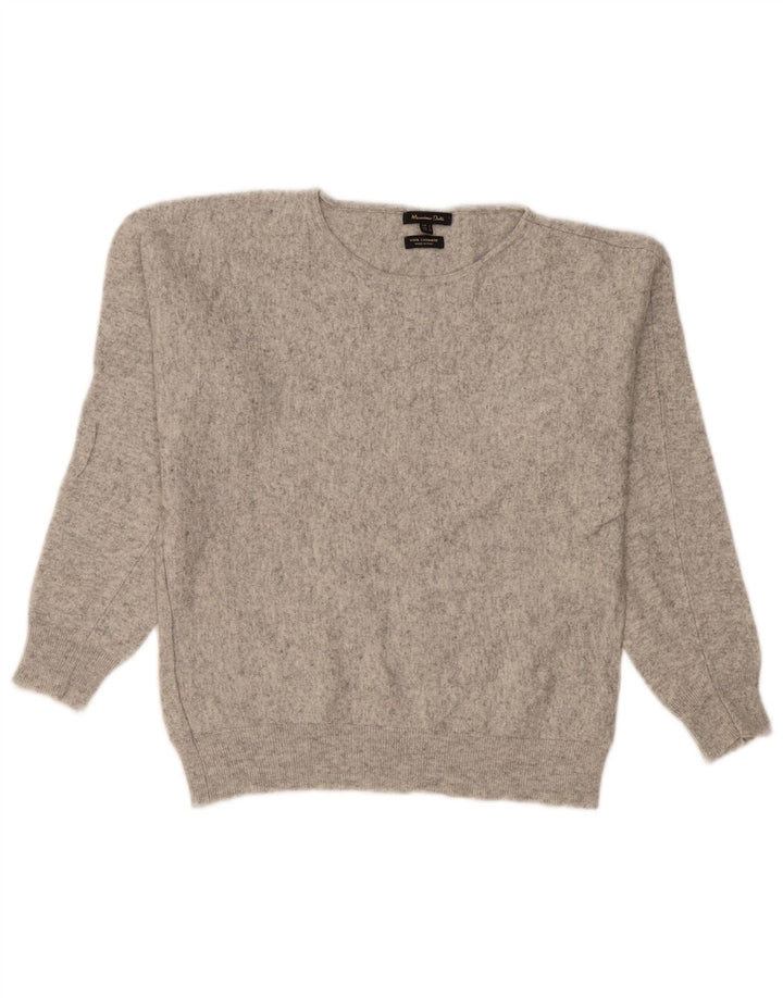 Pulover pentru femei Massimo Dutti cu gât de barcă UK 16 Lână mare, gri