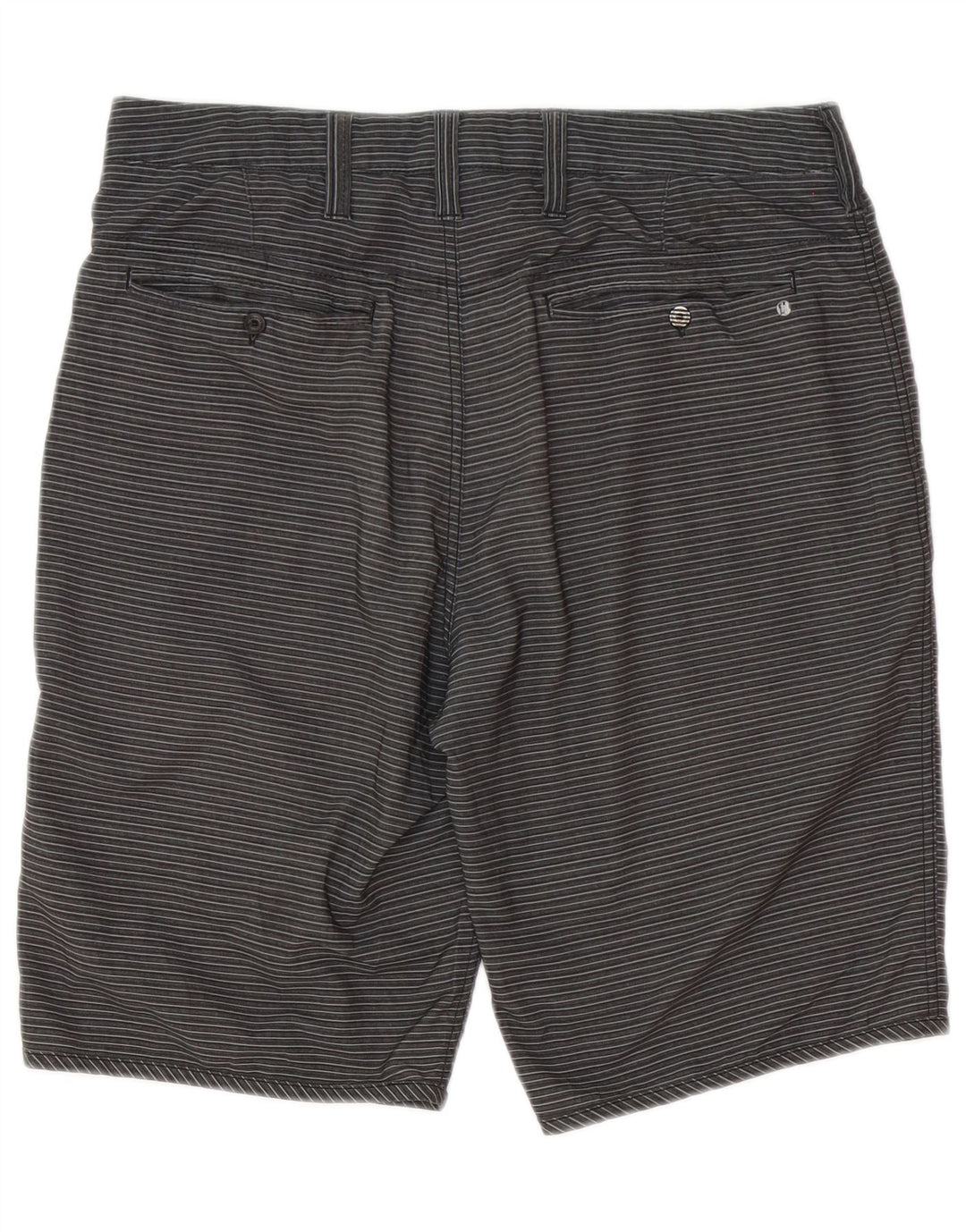 Pantaloni scurți chino Hurley pentru bărbați W31, poliester cu dungi gri medii