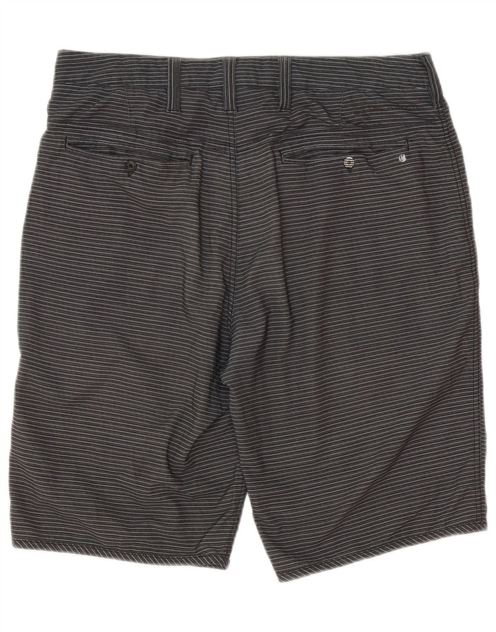 Pantaloni scurți chino Hurley pentru bărbați W31, poliester cu dungi gri medii