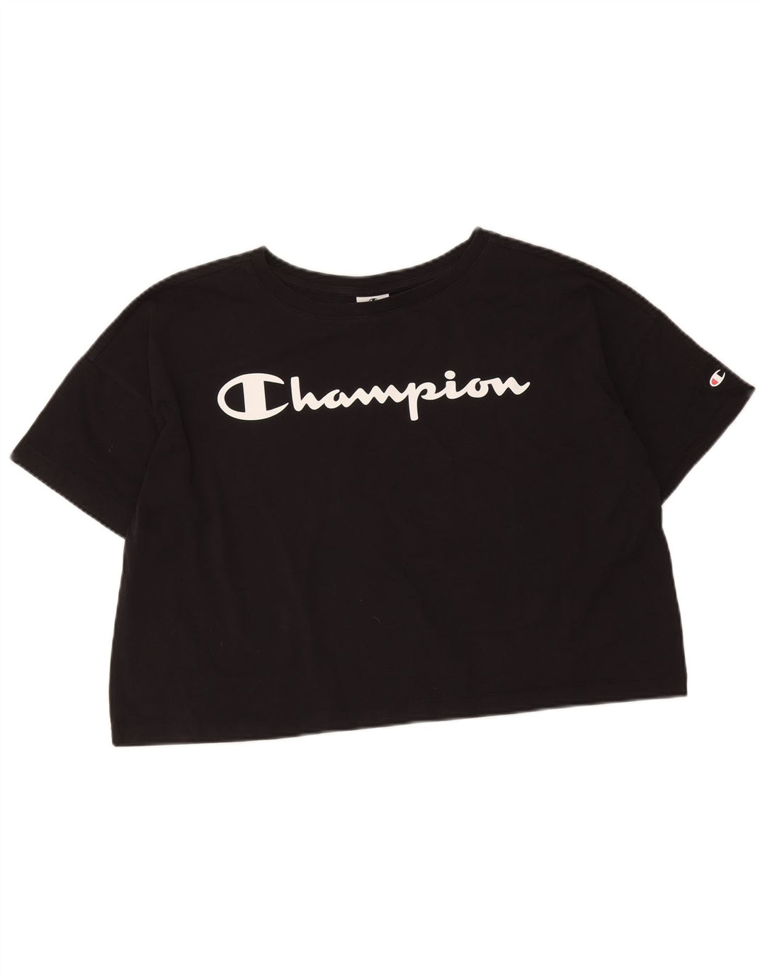 Tricou cu grafic supradimensionat pentru femei Champion UK 14 Medium Negru