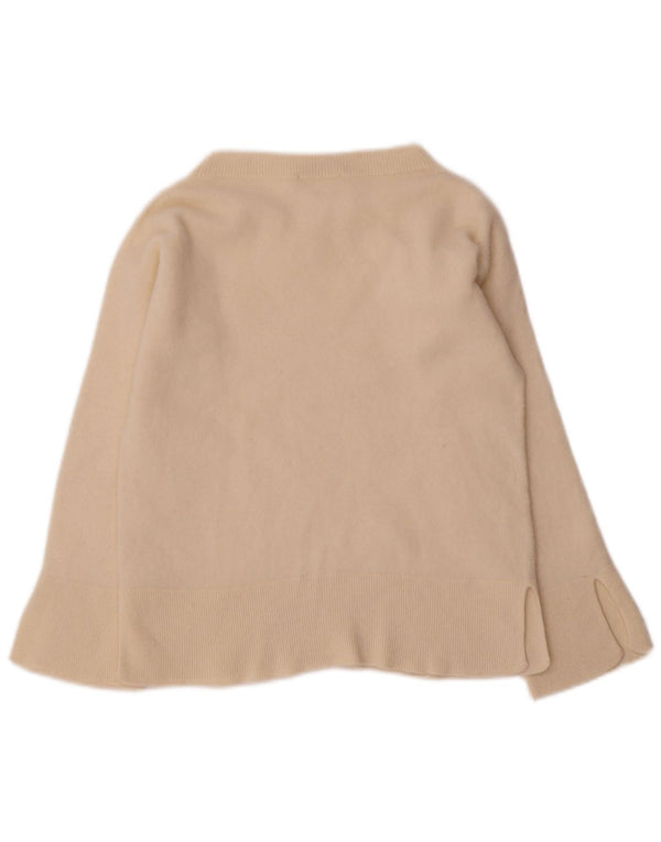 Max & Co. Womens Crop Boat Neck Jumper Sweater UK 6 XS Off White