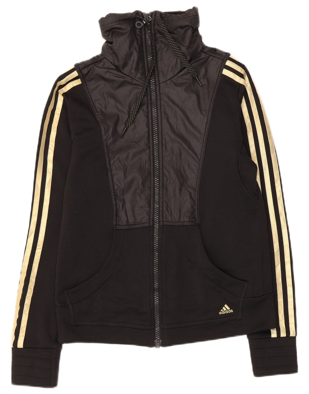 Jachetă de top pentru trening Climalite pentru femei Adidas UK 12 Poliester mediu negru
