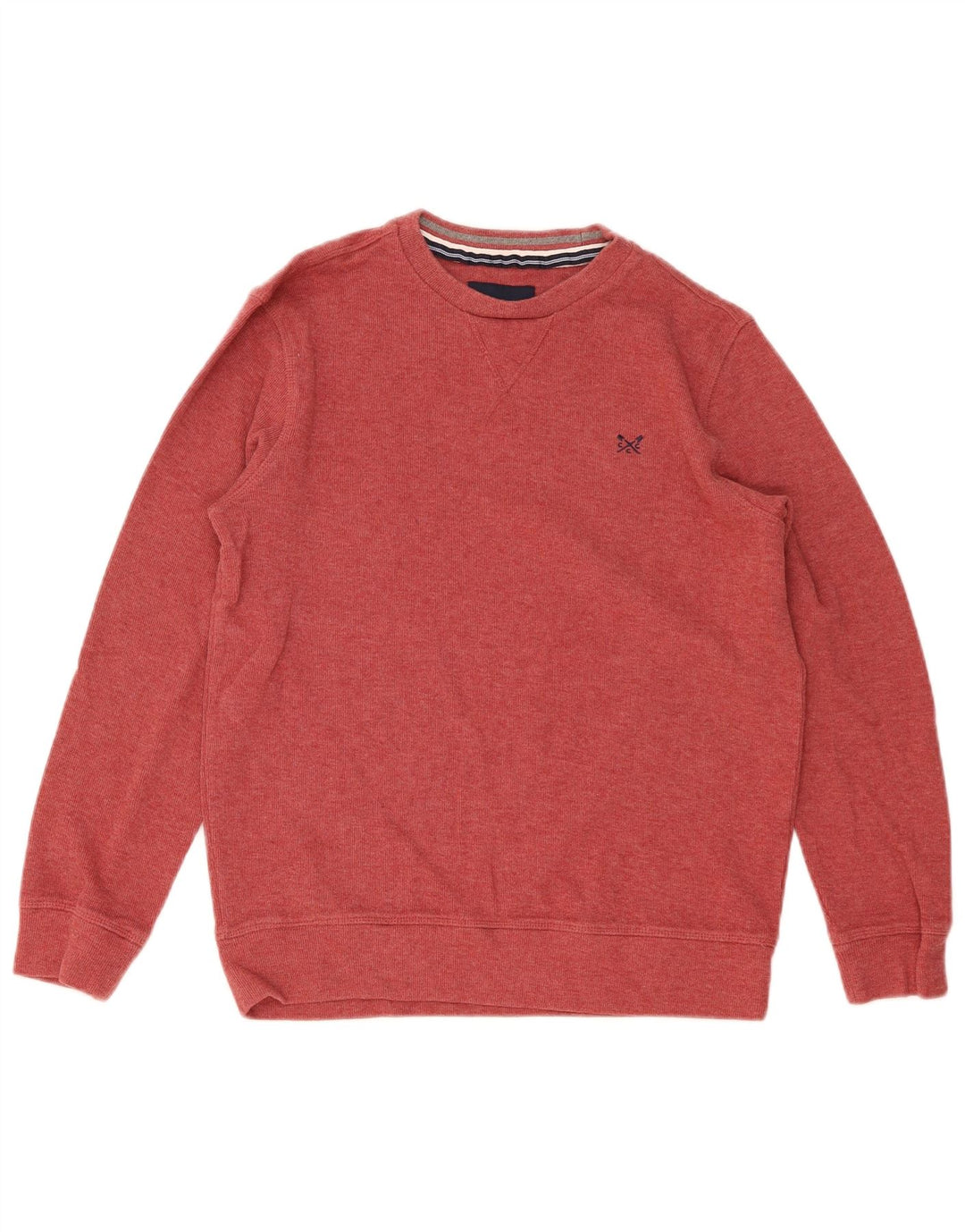 CREW CLOTHING Pulover pentru bărbați cu gât roșu, bumbac mediu roșu