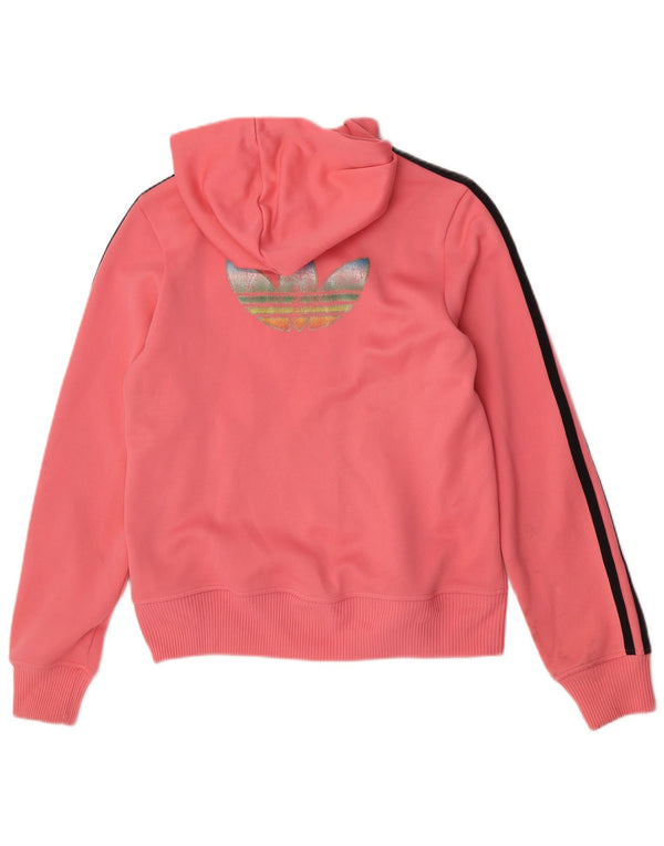 Pulover pentru femei Adidas Graphic Zip Hoodie EU 36 Mic Roz