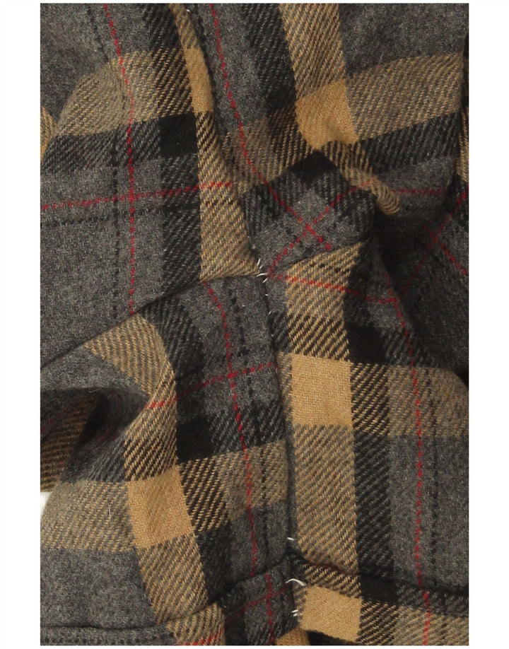 Pantaloni scurti chino pentru femei VINTAGE, cu picioare largi, IT 42 Medium W28, carouri gri