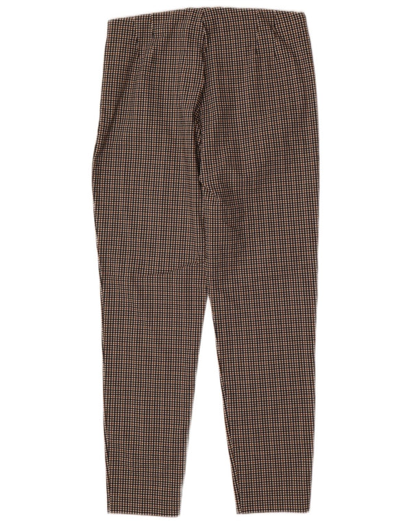 Pantaloni de costum conici pentru femei Zara 2XL L36 L27 Maro Check