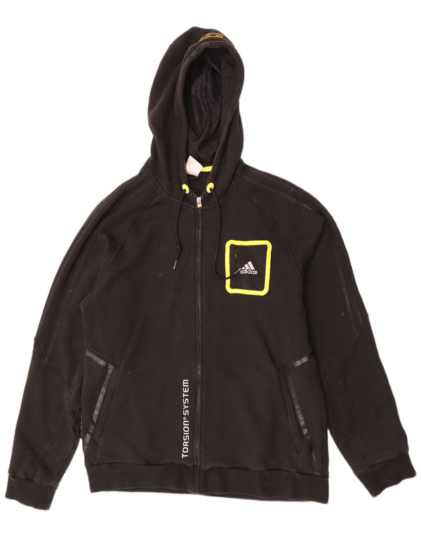 Pulover pentru bărbați Adidas Graphic Zip Hoodie XL, bumbac negru